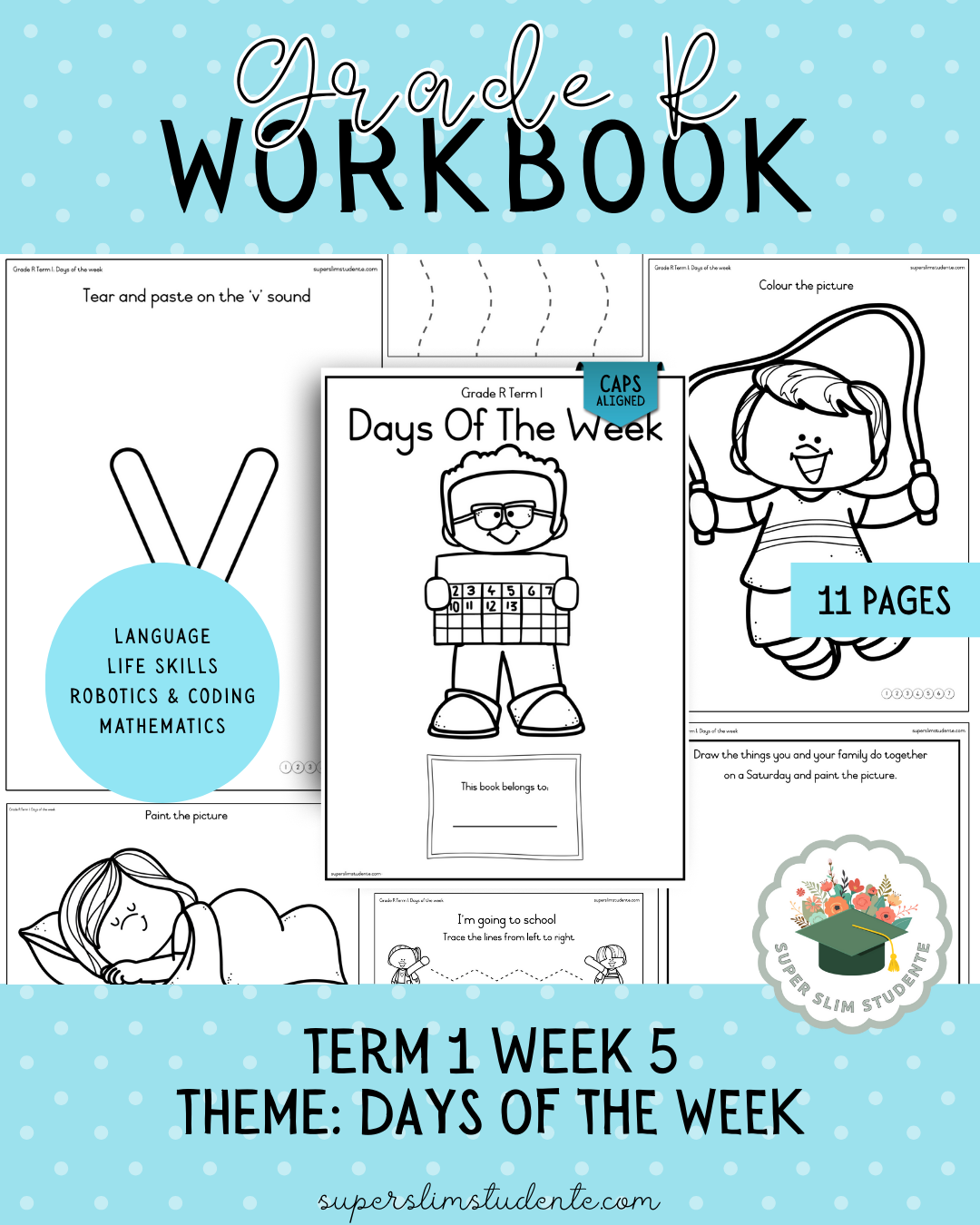 Gr. R Term 1 Workbook: Days of the week [Choose Language]