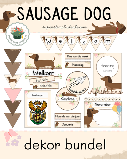 Sausage Dog Theme / Decor Bundle [Choose Language]