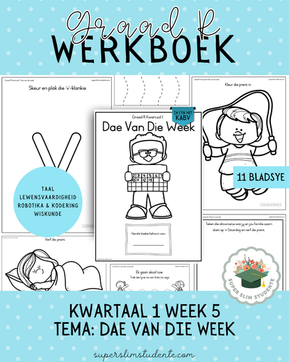 Gr. R Term 1 Workbook: Days of the week [Choose Language]
