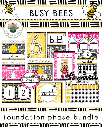 Busy Bees Theme / Foundation Phase Bundle [Choose Language]