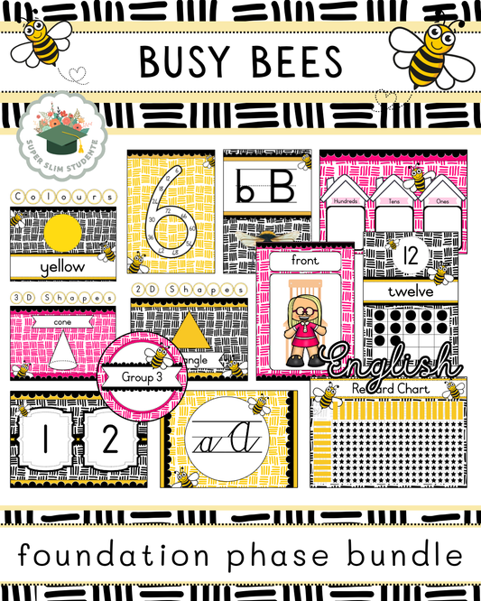 Busy Bees Theme / Foundation Phase Bundle [Choose Language]