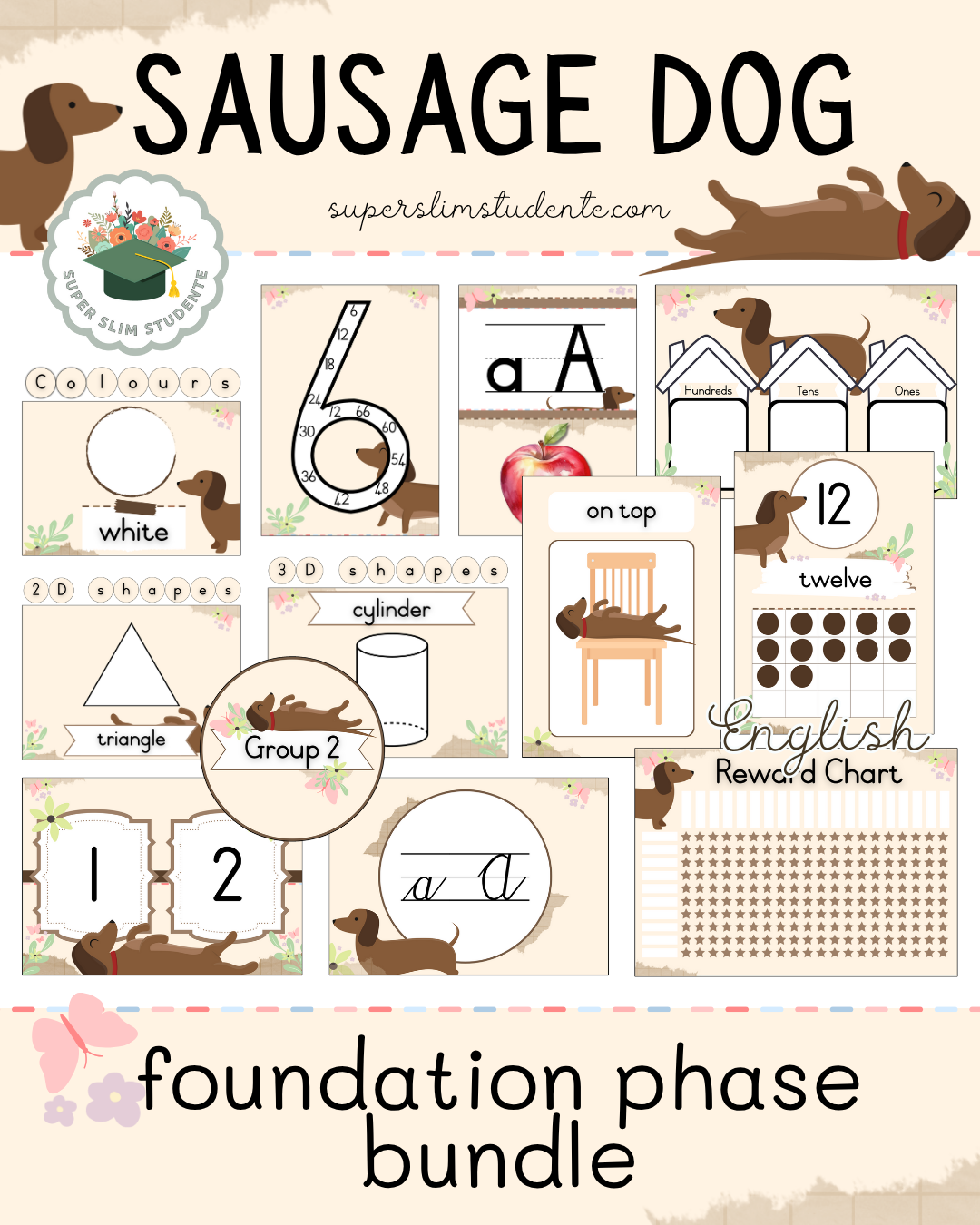 Sausage Dog Theme / Foundation Phase Bundle [Choose Language]