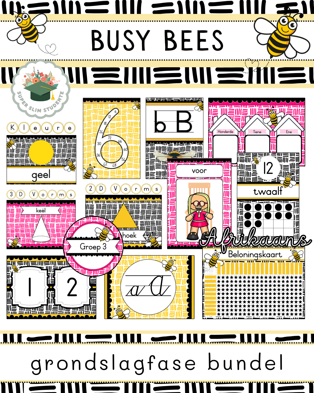 Busy Bees Theme / Foundation Phase Bundle [Choose Language]