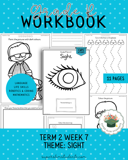 Gr. R Term 2 Workbook: Sight [Choose Language]