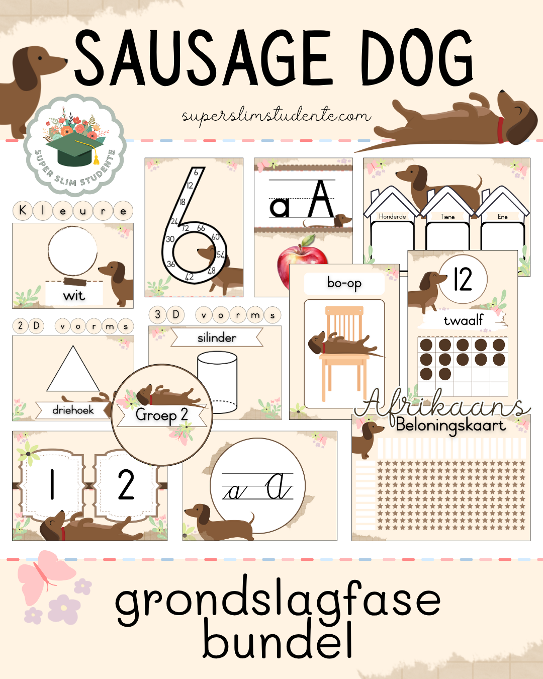 Sausage Dog Theme / Foundation Phase Bundle [Choose Language]