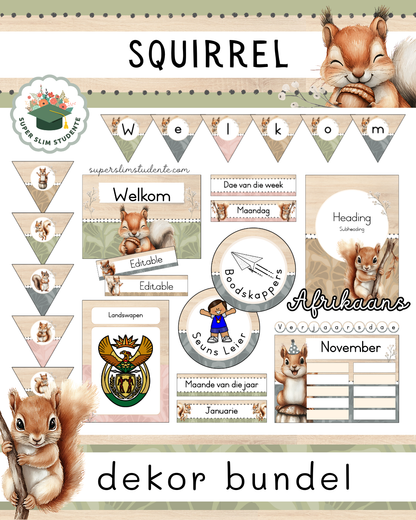 Squirrel Theme / Decor Bundle [Choose Language]