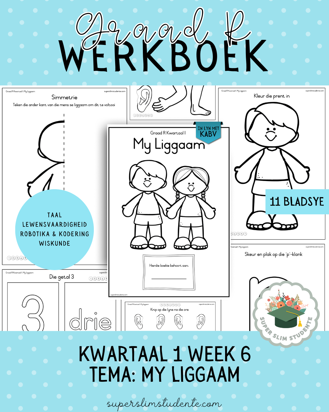 Gr. R Term 1 Workbook: My Body [Choose Language]