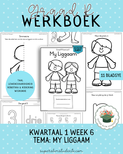 Gr. R Term 1 Workbook: My Body [Choose Language]