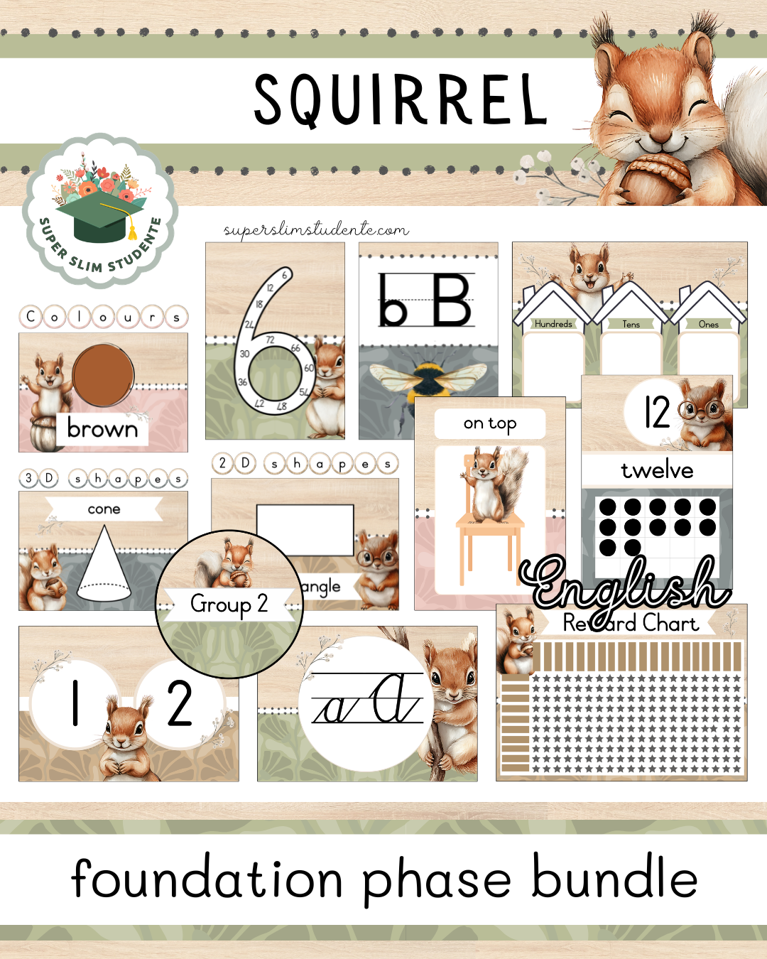 Squirrel Theme / Foundation Phase Bundle [Choose Language]