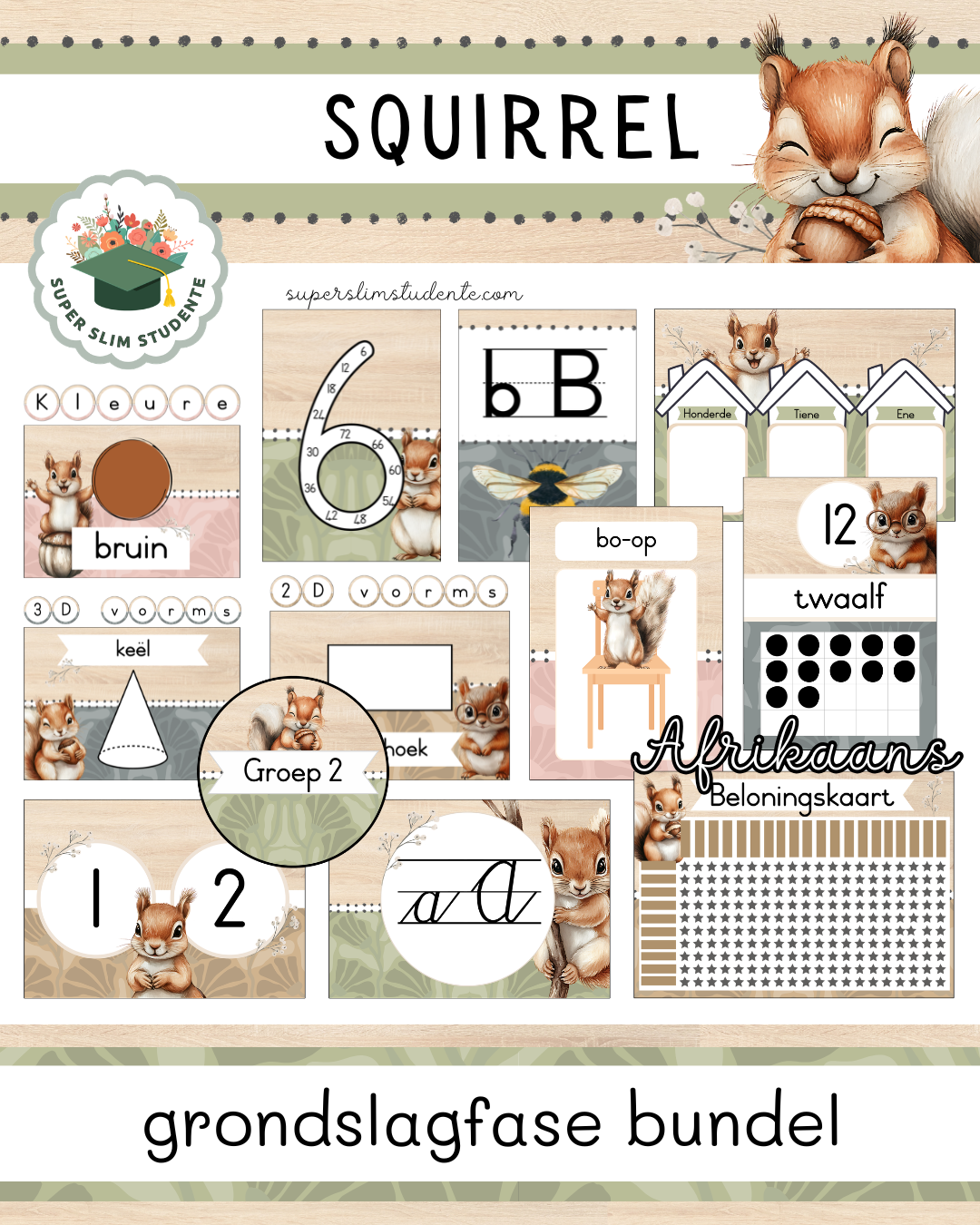 Squirrel Theme / Foundation Phase Bundle [Choose Language]