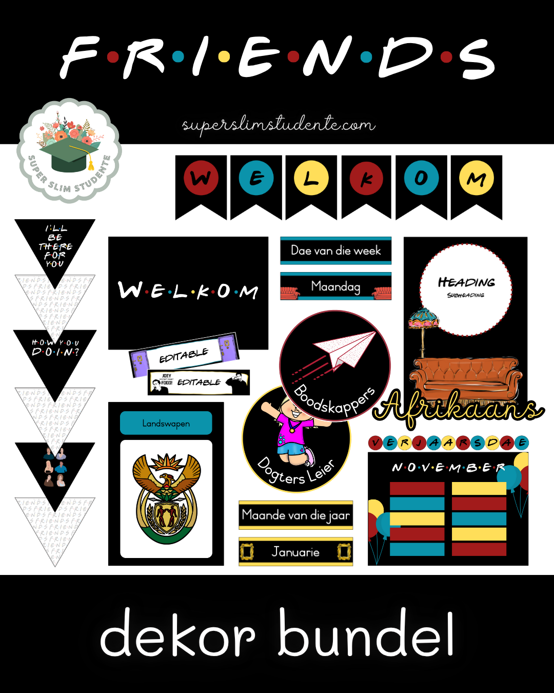 Friends Theme / Decor Bundle [Choose Language]