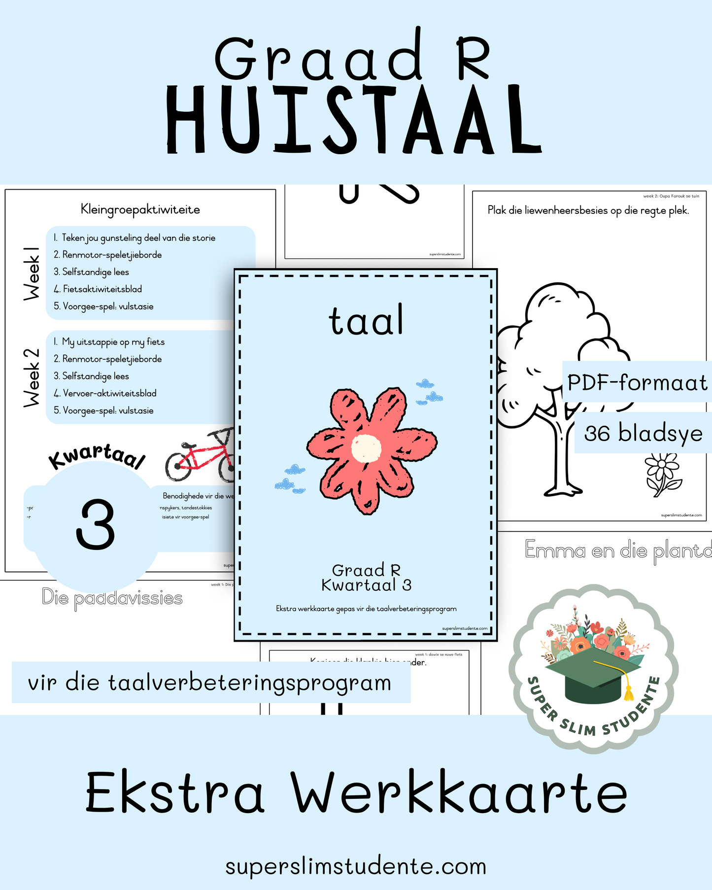 Gr. R Taalverbeteringsprogram: Ekstra Werkkaarte [Kwartaal 3]