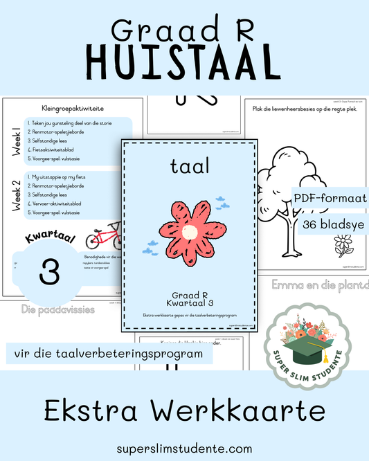 Gr. R Taalverbeteringsprogram: Ekstra Werkkaarte [Kwartaal 3]