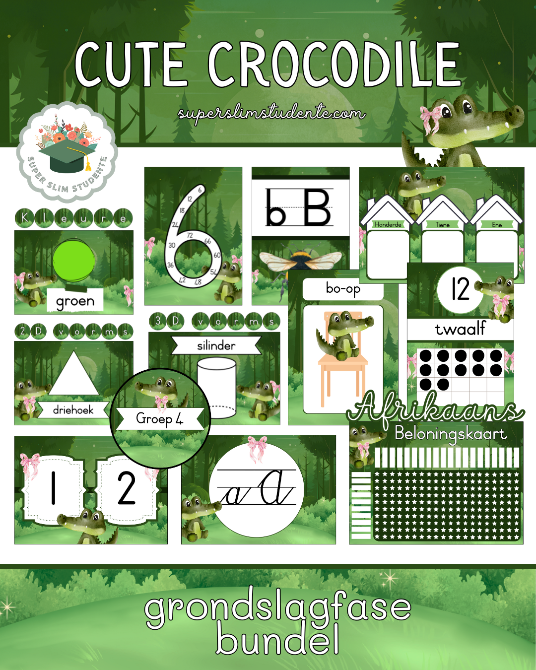 Cute Crocodile Theme / Foundation Phase Bundle [Choose Language]