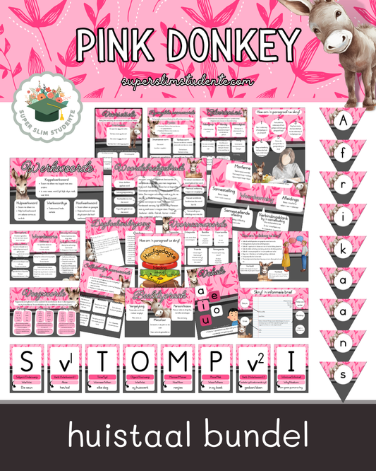 Pink Donkey Theme / Afrikaans Huistaal Bundel