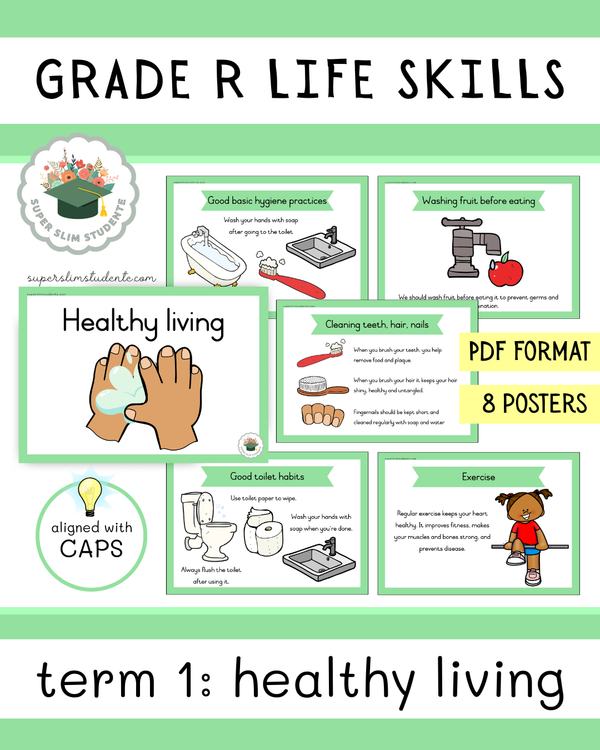 Grade R Term 1: Healthy Living [Choose Language] – Super Slim Studente