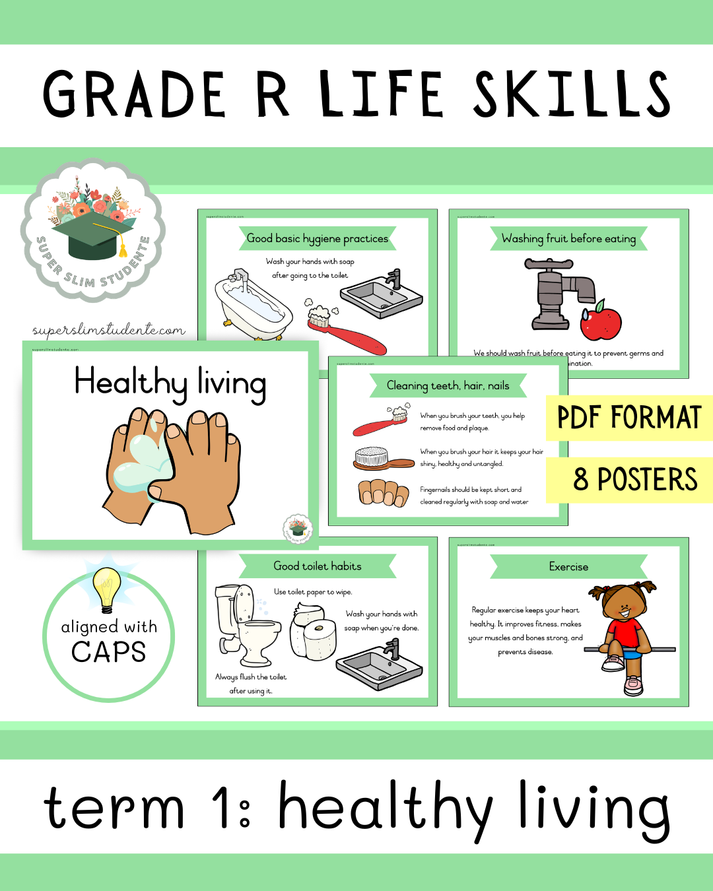 Grade R Term 1: Healthy Living [Choose Language] – Super Slim Studente