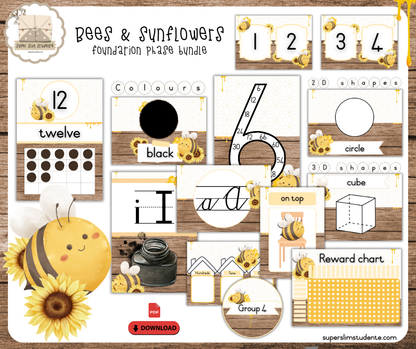 Bees and Sunflowers [Theme Bundles]