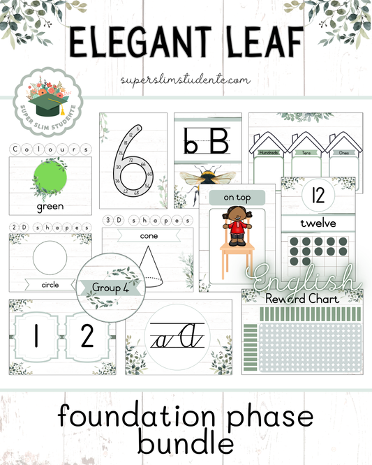 Elegant Leaf Theme / Foundation Phase Bundle [Choose Language]