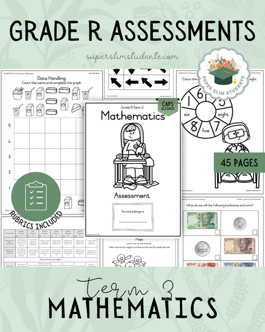 Grade R Term 3: Mathematics Assessments [Choose Language]