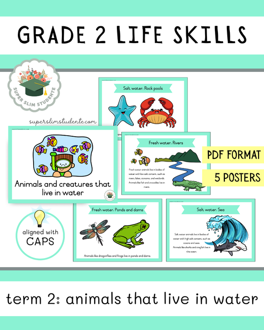 Grade 2 Term 2: Animals and creatures that live in water [Choose Language]
