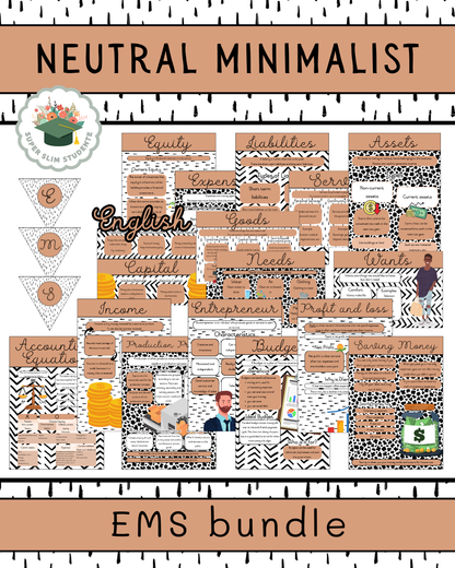 Neutral Minimalist Theme / EMS Bundle [Choose Language]