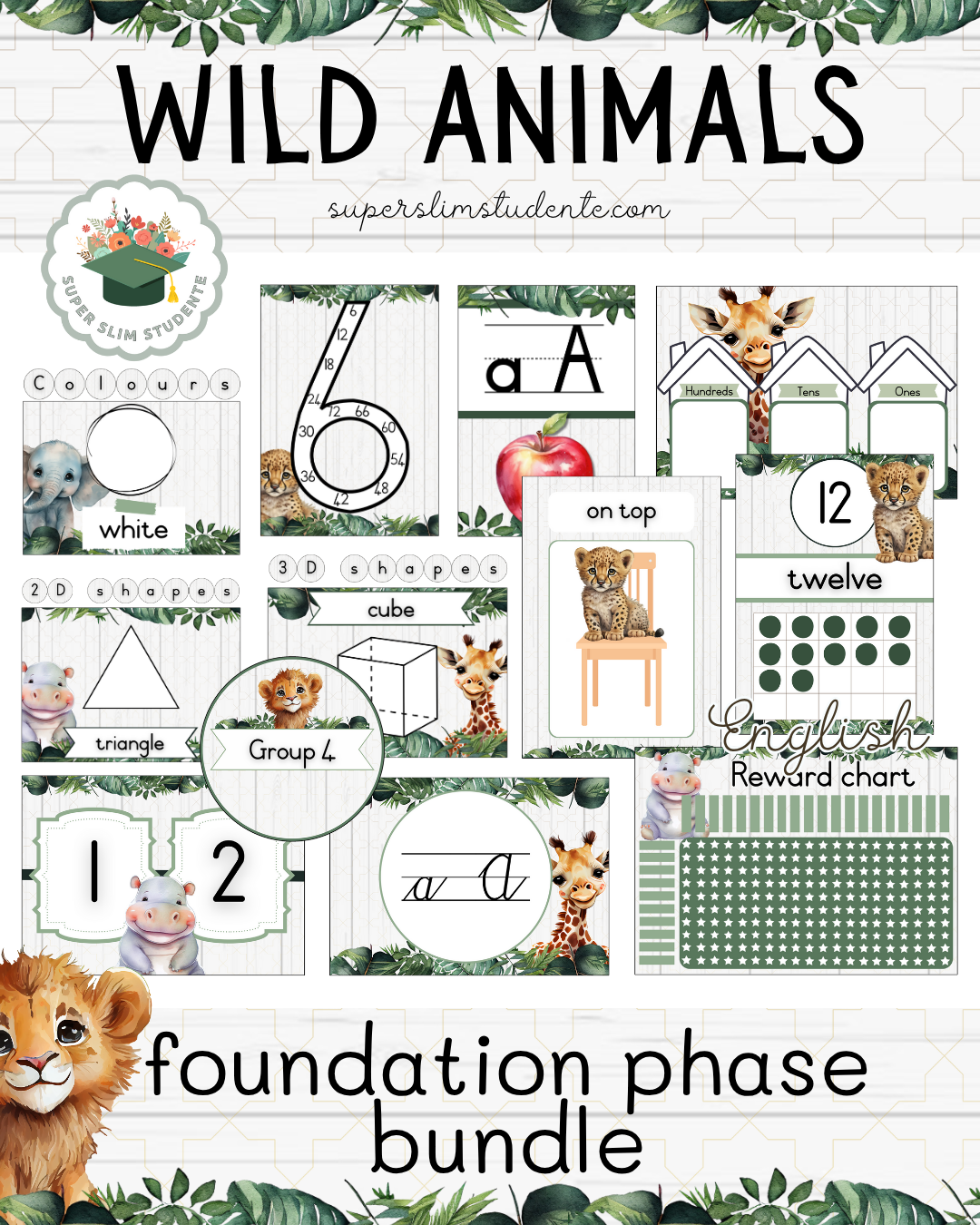 Wild Animals Theme / Foundation Phase Bundle [Choose Language]