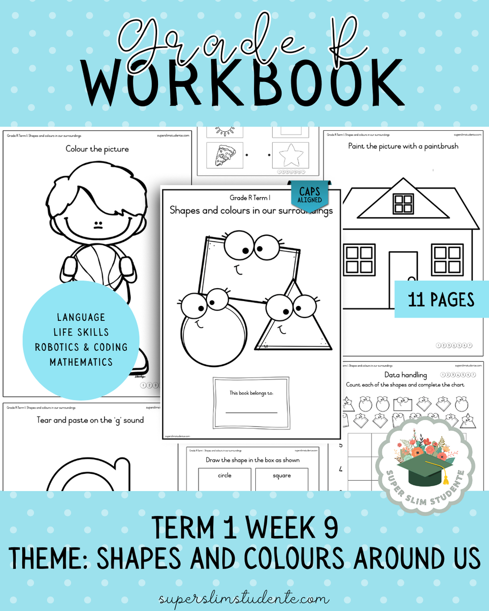 Gr. R Term 1 Workbook: Shapes and Colours Around Us [Choose Language ...