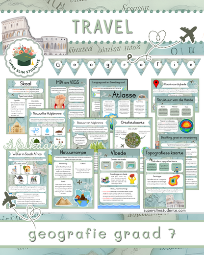 Travel Theme / Geography Grade 7 Bundle [Choose Language]