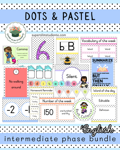 Dots & Pastel Theme / Intermediate Phase Bundle [Choose Language]