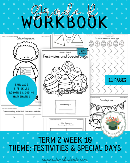 Gr. R Term 2 Workbook: Festivities & Special Days [Choose Language]