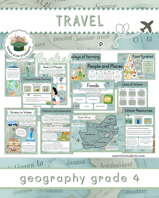 Travel Theme / Geography Grade 4 Bundle [Choose Language]