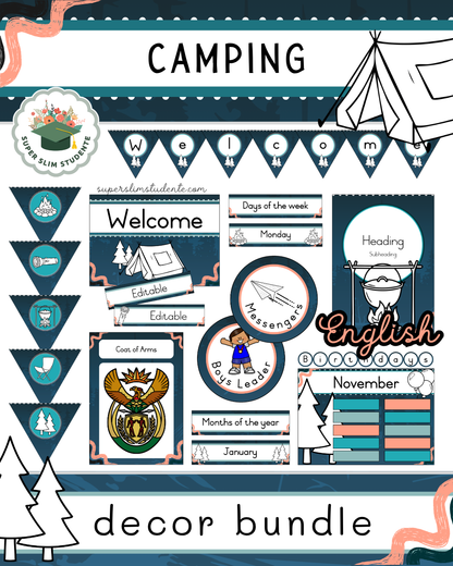 Camping Theme / Decor Bundle [Choose Language]