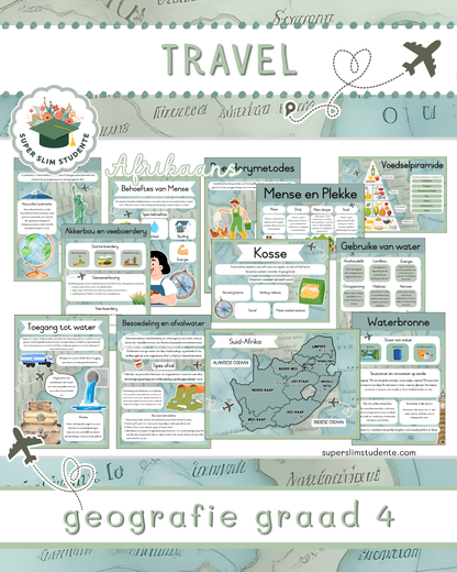 Travel Theme / Geography Grade 4 Bundle [Choose Language]