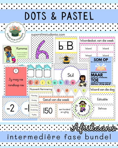Dots & Pastel Theme / Intermediate Phase Bundle [Choose Language]