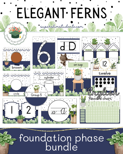 Elegant Ferns Theme / Foundation Phase Bundle [Choose Language]