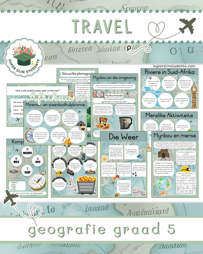 Travel Theme / Geography Grade 5 Bundle [Choose Language]
