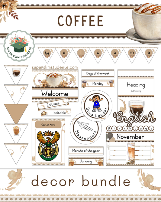 Coffee Theme / Decor Bundle [Choose Language]