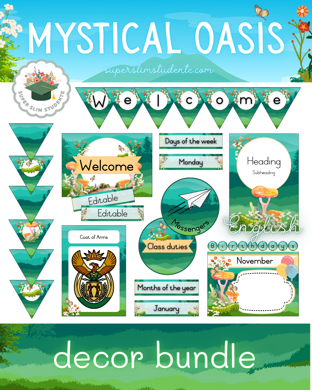 Mystical Oasis Theme / Decor Bundle [Choose Language]