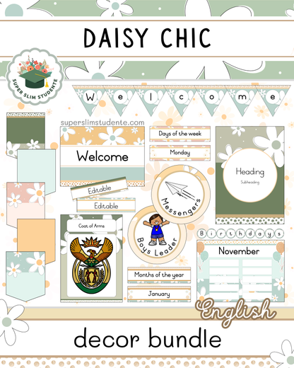 Daisy Chic Theme / Decor Bundle [Choose Language]