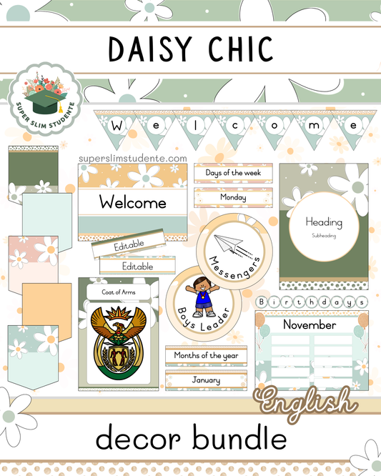 Daisy Chic Theme / Decor Bundle [Choose Language]