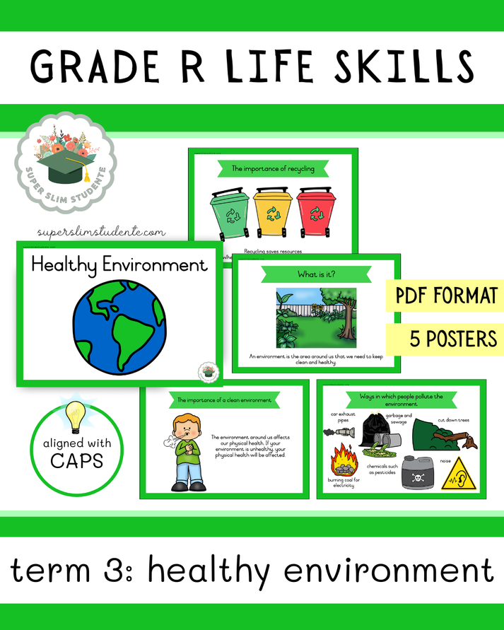 Grade R Term 3: Healthy Environment [Choose Language] – Super Slim Studente