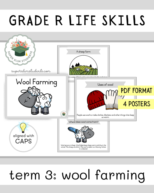 Wool Farming (CAPS GRADE R / TERM 3 / LIFE SKILLS)