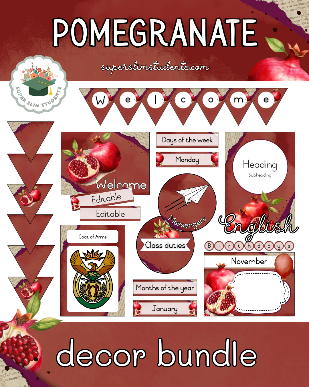 Pomegranate Theme / Decor Bundle