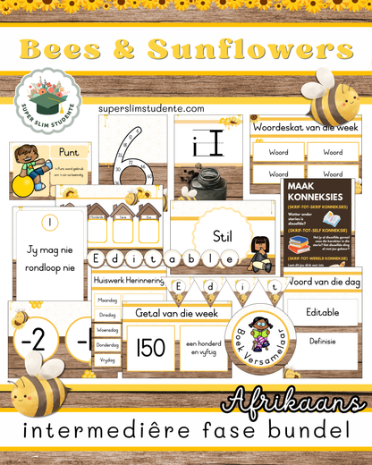 Bees and Sunflowers Theme / Intermediate Phase Bundle [Choose Language]