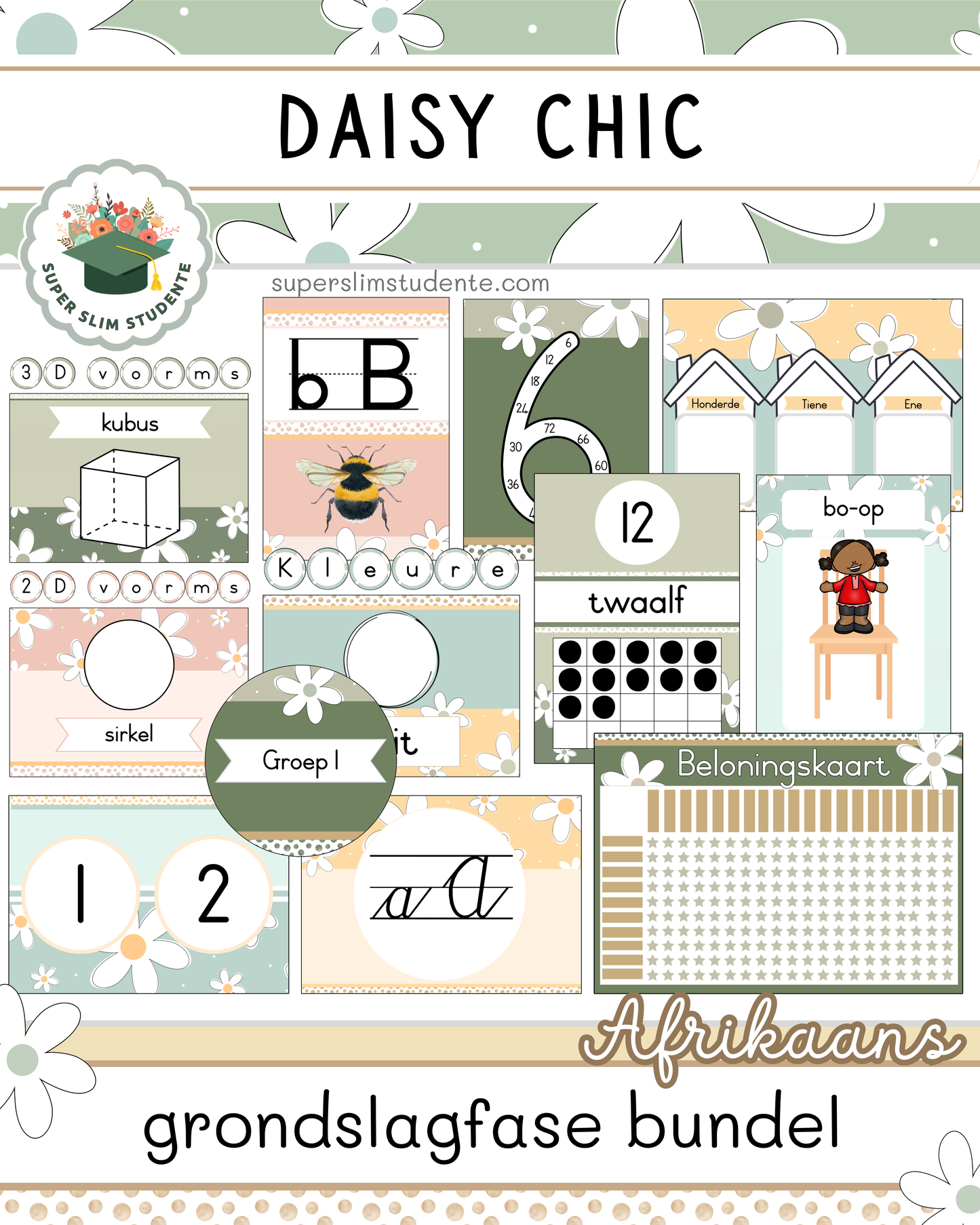Daisy Chic Theme / Foundation Phase Bundle [Choose Language]