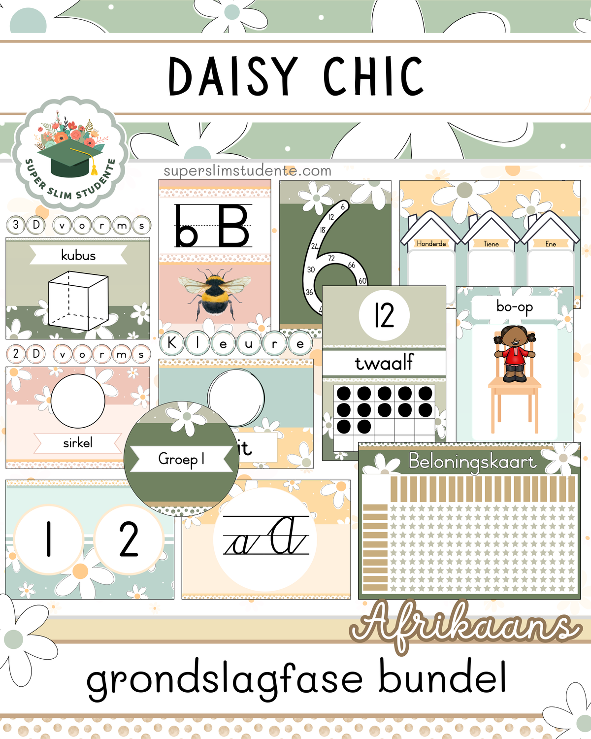 Daisy Chic Theme / Foundation Phase Bundle [Choose Language]