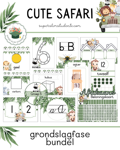 Cute Safari Theme / Foundation Phase Bundle [Choose Language]