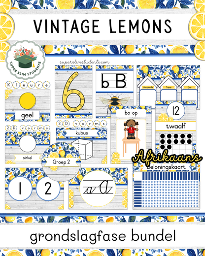 Vintage Lemons Theme / Foundation Phase Bundle [Choose Language]