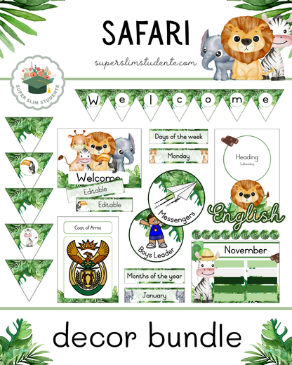 Safari Theme / Decor Bundle [Choose Language]